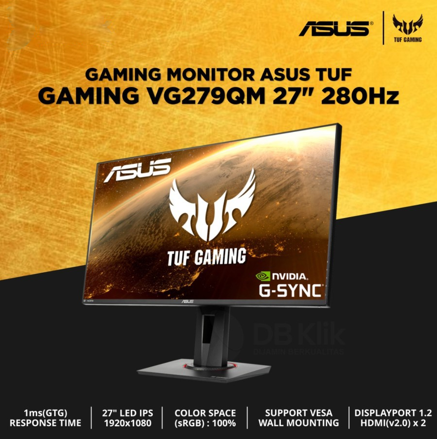 27" ASUS TUF Gaming VG279QM 280 Hz Full HD 4-Monitor 1920x1080 27" ASUS TUF Gaming VG279QM 280 Hz Full HD 4-Monitor 1920x1080