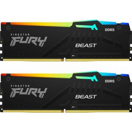 Kingston DDR5 64Gb (232Gb) 5600MHz pc-44800 FURY Beast RGB CL40 (KF556C40BBAK2-64) Kingston DDR5 64Gb (232Gb) 5600MHz pc-44800 FURY Beast RGB CL40 (KF556C40BBAK2-64)